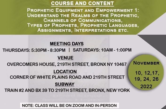  Prophetic Equipment And Empowerment